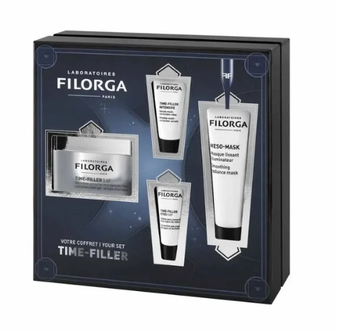 Filorga Cofanetto Time-Filler 5xp Crema Giorno Anti-Rughe 50ml + Omaggio Contorno occhi, Time Filler Intensive, Meso-Mask